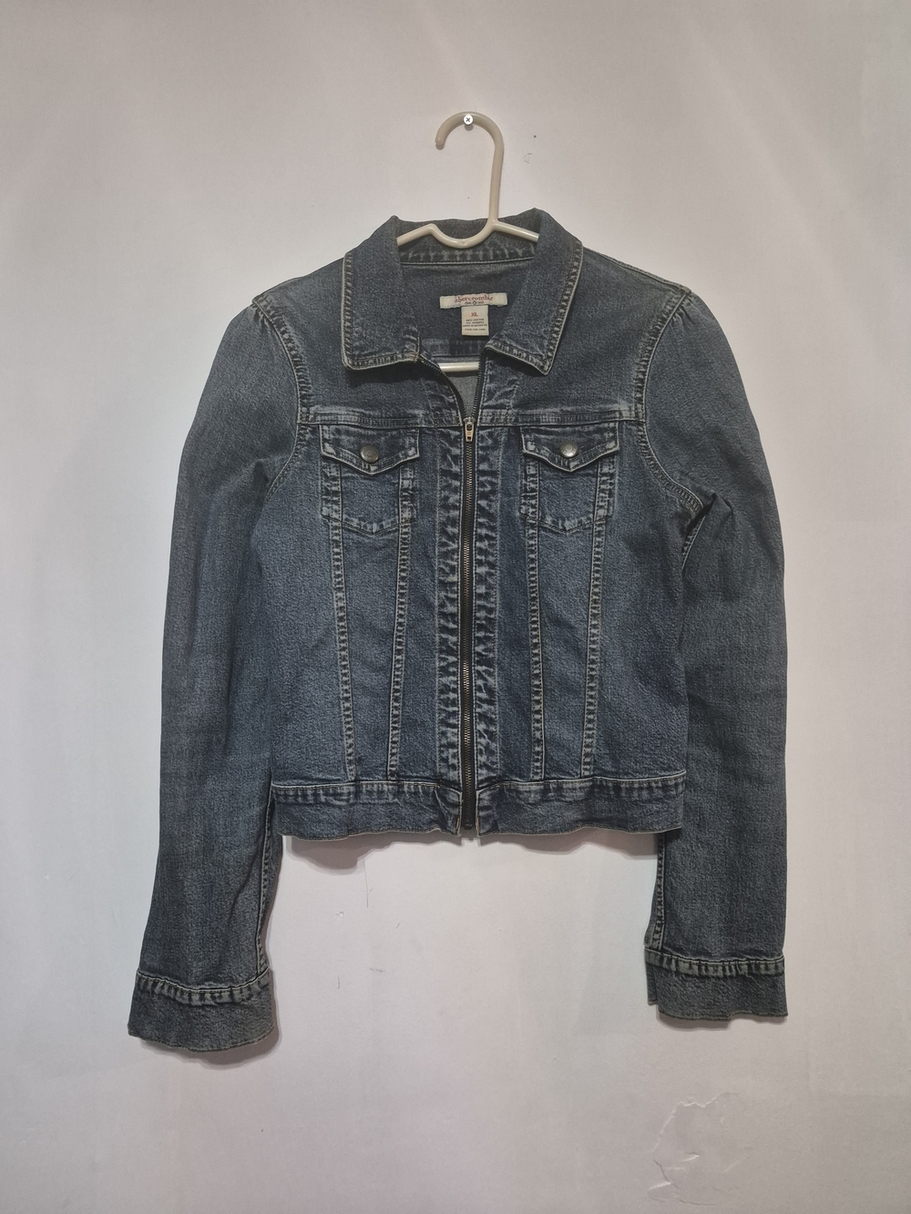 Abercrombie & Fitch Dark Blue Denim Zip Jacket